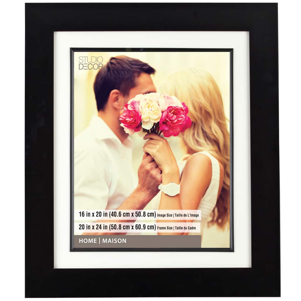 Shop For The Wide Black Frame 20 X 24 With 16 X 20 Mat Home Collection By Studio Decor At Michaels